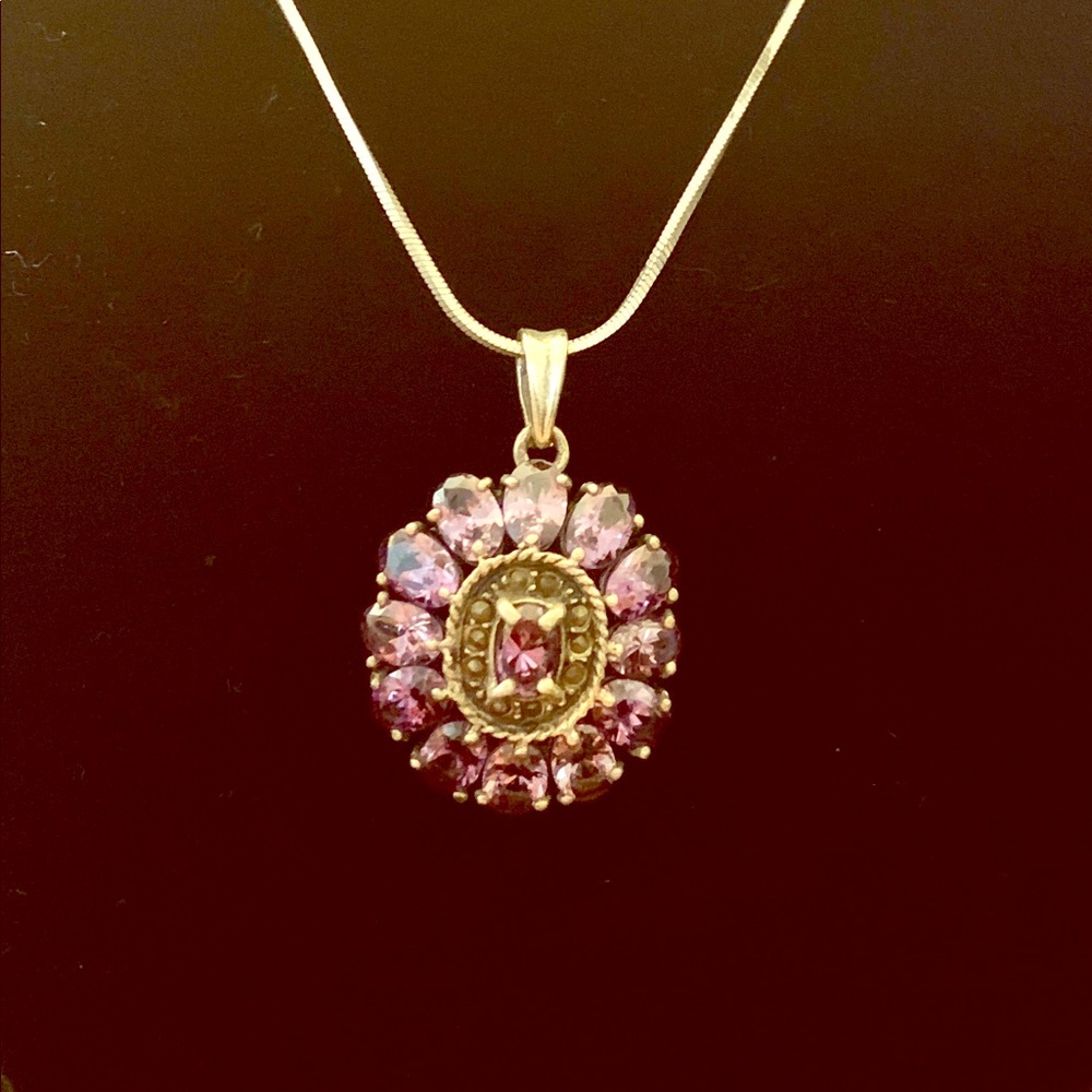 Beautiful Amethyst Necklace in 925 Silver